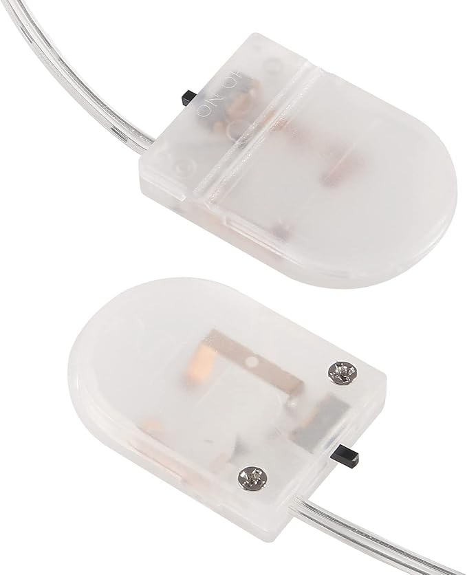 Alinan 10pcs Button Battery Holder Coin Cell Battery Holder with Switch CR2032 1 X 3V Battery Holder Battery Storage Boxes Cover with Wires On ON-Off Switch Socket Container (Clear)