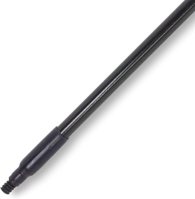 SPARTA Fiberglass Broomstick Replacement Broom Handle with Acme Threaded Tip for Industrial Cleaning Tools, Fiberglass, 60 Inches, Black, (Pack of 12)