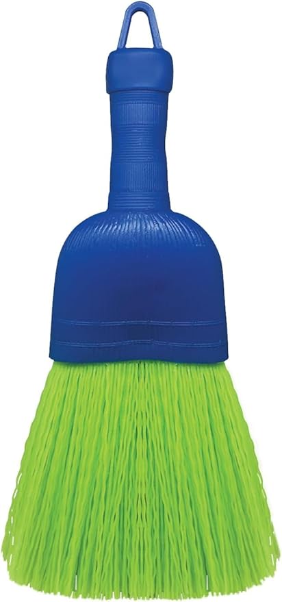 Poly Fiber Mini Broom Whisk Handheld Brush Head with Hang Hole for Outdoor Car Porch Debris Dust Dirt Driveways Sidewalks (1)