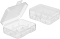 Heyiarbeit Battery Organizer Box PP Battery Storage Case Battery Holder Storage for 18500 Carrying Battery Transparent 2Pcs