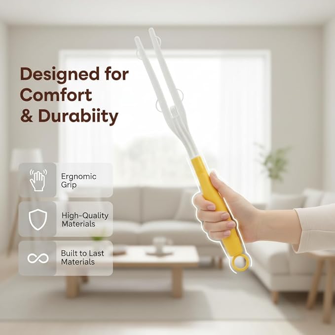 12PC Replacement Duster Handles, Compatible with Swiffer Duster Refills—Extendable Duster Wand for Feather Duster & Cleaning Dusting Brush, Ideal for Car, Blinds, Furniture & Electronics