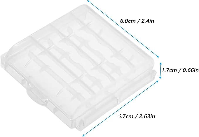 6pcs AAA Battery Storage Case Holder Box AA Battery Storage Case