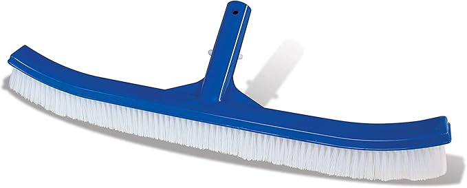 SWIMLINE HYDROTOOLS Pool Brush Head for Inground & Above Ground Pools | EZ Clip Compatible, Wall & Floor Cleaning | 18-Inch Deluxe Molded Frame with Nylon Bristles