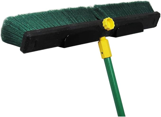 Pit Posse 607BK Push Broom Hanger Rack Holder Garage Storage Organizer-Made in USA- Enclosed Cargo Race Car Trailer Automotive Shop Accessory Aluminum (Black)- Toy Hauler, 5th Wheel, Snowmobile