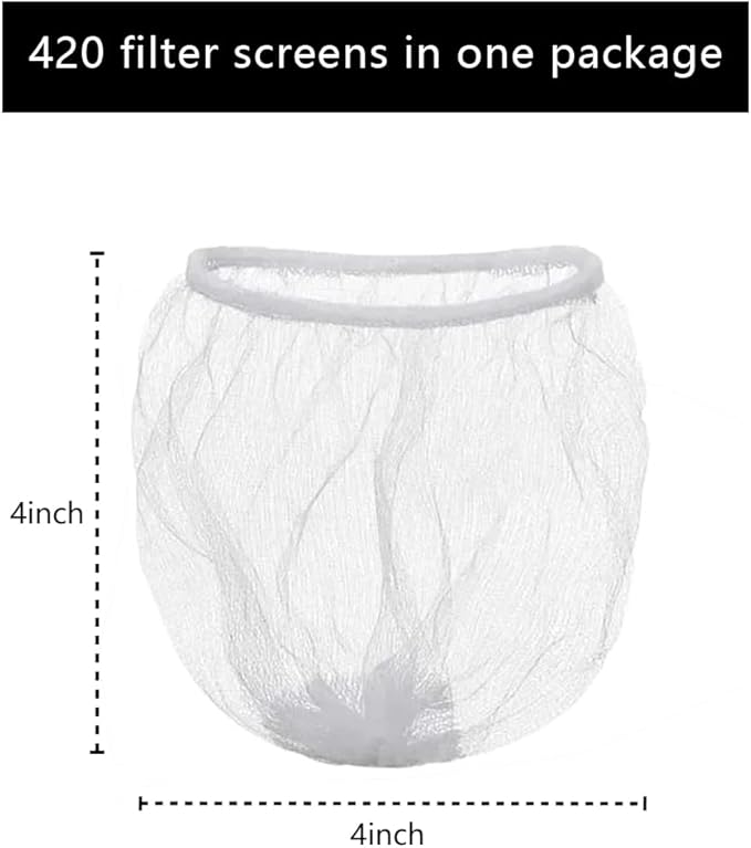 Disposable Mesh Sink Strainer Bags (420 Count) for Kitchens, Bathrooms and Showers Precisely captures Hair and Food Debris Easy to Clean Suitable for Kitchen, Bathroom, Shower Drain Pipes.
