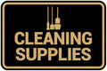 Signs ByLITA Classic Framed Cleaning Supplies Sign (Black/Gold) - Small