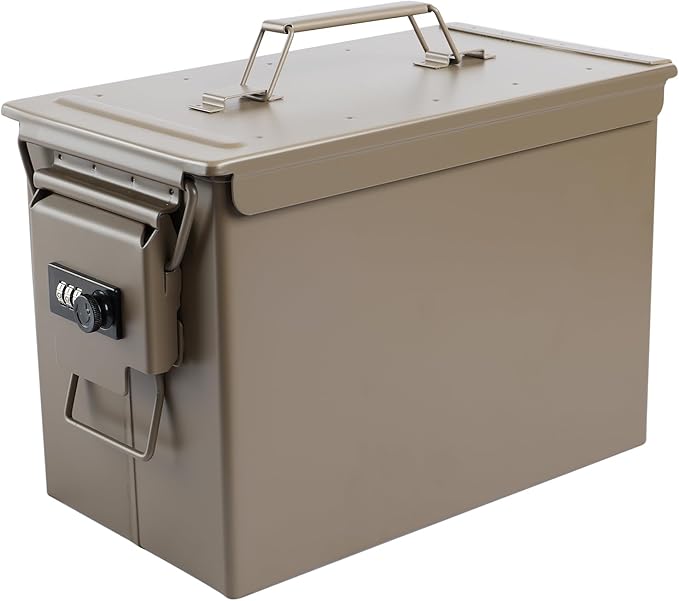 Ammo Can&Ammo Box, Fireproof & Waterproof Metal Storage Box - Perfect for Ammo, Lithium Batteries & RC Car Batteries
