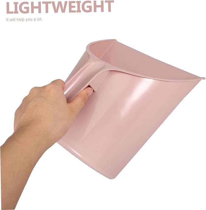 PRETYZOOM Ergonomic Handheld Dustpan Pink Long Handle Dust Pan Only for Room Office Portable Trash Shovel