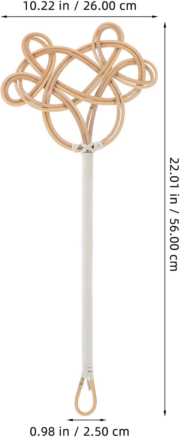Rattan Dusting Brush Long Handle Quilt Duster for Home Cleaning Mattress Dust Removal Handmade Two-Strand Rattan Dust Remover for Indoor and Outdoor Use