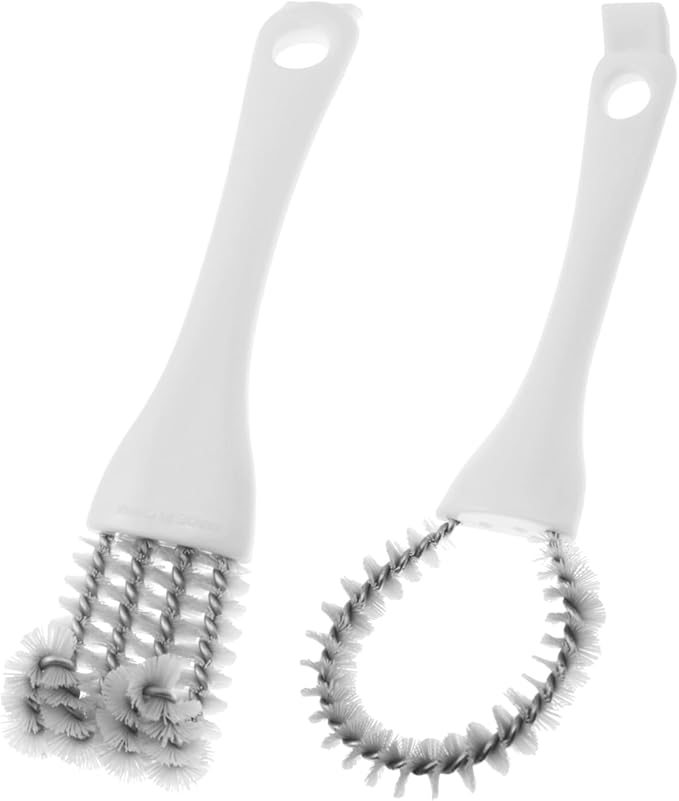 2PCS Oven Cleaning Brushes with Hanging Holes U Shaped and Curved Hook Shaped Stove Cleaning Brushes Kitchen Sink Dead End Grill Rack Cleaning Tools