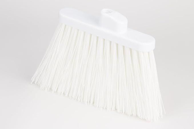 SPARTA 41082EC26 Plastic Color Coded Broom, Flagged Bristles, Long Broom With Angled Head For Large Debris, 56 Inches, Pink