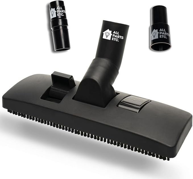Universal Vacuum Floor Brush Kit with 2 Adapters – Fits 1.25”, 1.375” & 1.5” Connections – Compatible with Shark, Miele, Shop Vac, Bissell, Kenmore, Eureka, Dirt Devil & More