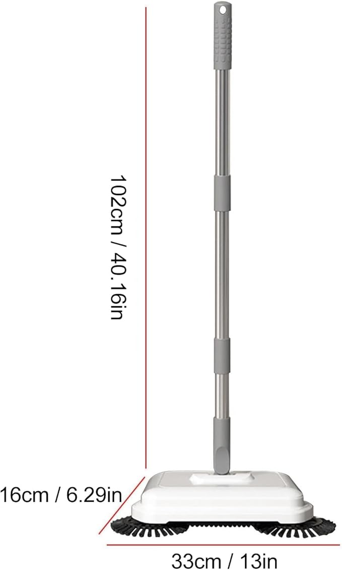 TOPINCN Hand Push Sweeper, Carpet Sweeper Wet Dry Vacuum Cleaner Hand Push Sweeping Vacuum Cleaner Non Electric Sweeper Mop Manual Floor Sweeping Mopping Machine for Hardwood Floor Hair