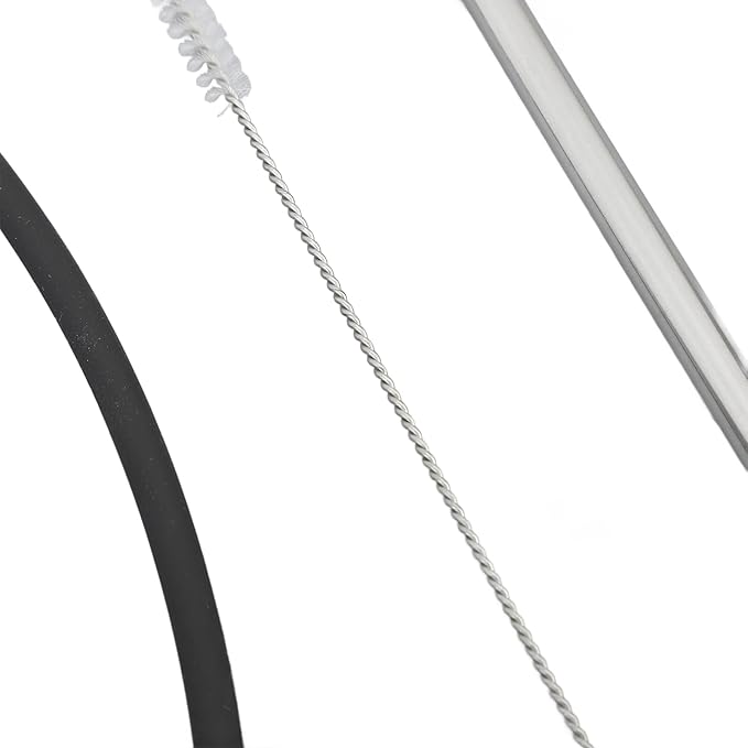 Coffee Machine Replacement Tubes: Includes Silicone Milk Tube, Stainless Steel Milk Tube, Compatible with Bosch, Coffee Maker Milk Foam Straw with Cleaning Brush