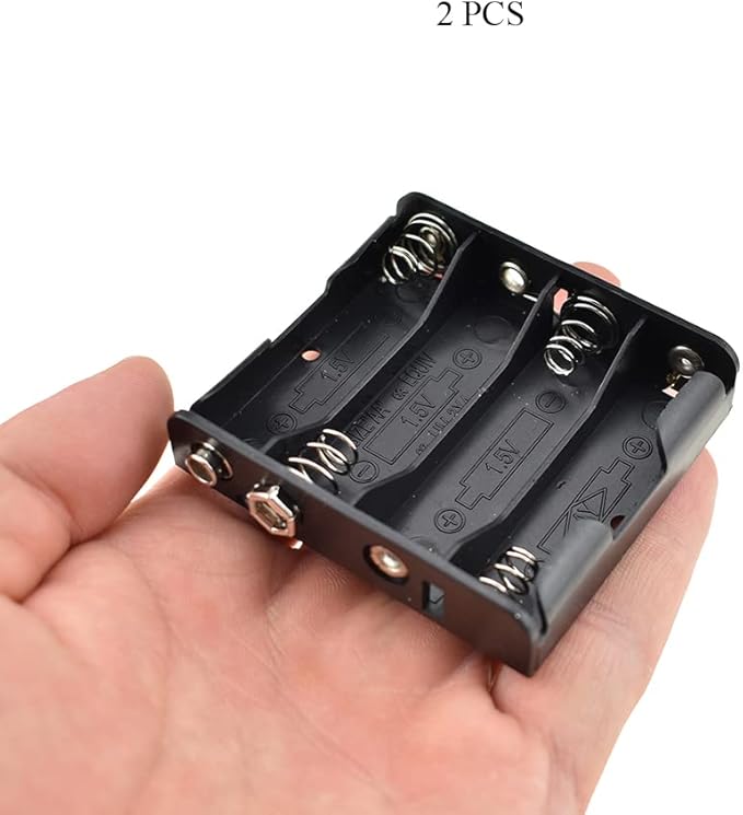 HAHIYO 9V Battery Holder with Standard Snap Connector Sturdy Accommodated Slot Well Conducting Contact Springs Durable Plastic Batteries Case Box 2 PCS for Wall Clocks Ham Radio RC Toys