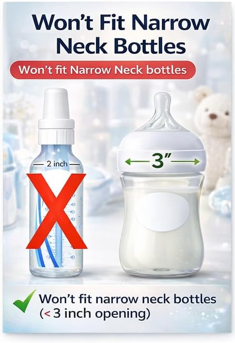 Double Baby Bottle Cleaning Brush Set with Suction Base - Cleans Two Bottles at Once - Includes Nipple Cleaner Brush - High Density Bristles, Dishwasher Safe - Baby Gift & Newborn Essential