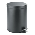 InterDesign 5-Liter Steel Step Waste Can with Bucket Insert – Matte Gray 5L