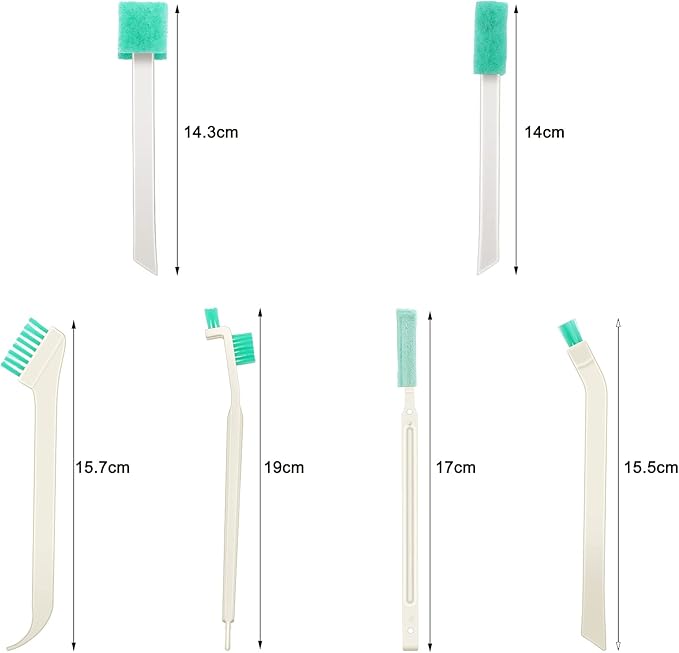 XINRUI 16 Pcs Small Household Cleaning Brushes, Deep Detail Crevice Cleaner Brush Crevice Cleaning Tool 8 in 1 Cleaner Brush for Small Holes Corner Space Keyboard Bottle Tile