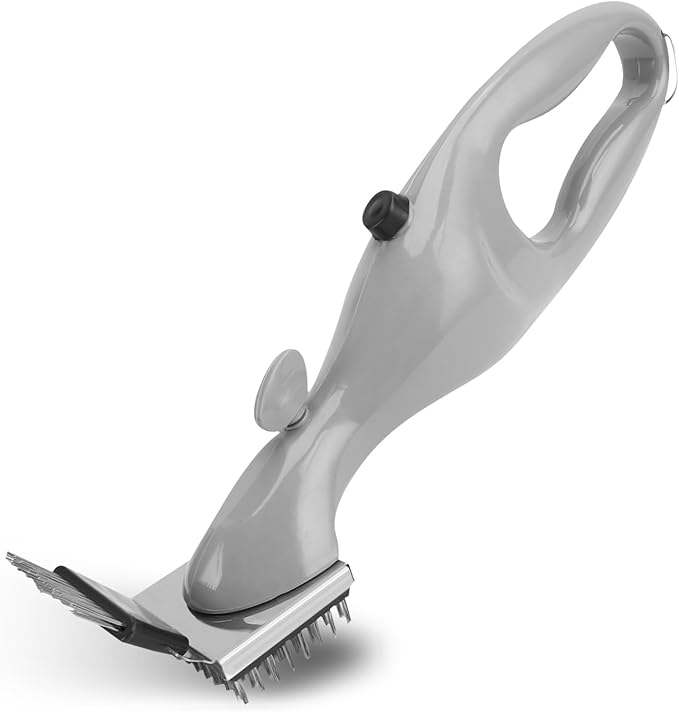 Portable Steam Grill Brush, Portable Stainless Steel BBQ Cleaner for Cast Iron, Ceramic Grills for Outdoor