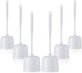 Roshtia 6 Sets Toilet Brush and Holder Set for Bathroom Cleaning Toilet Bowl Brush Scrubber with Caddy for Cleaning, 14.57 Height(White)