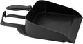 Superio Clip-On Dustpan with Rubber Lip - 10-inch Wide Durable Plastic Dust Pan with Comfort Grip Handle, (Step-on Dustpan, Black)