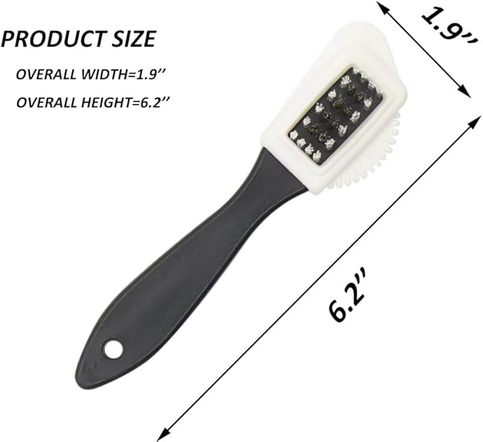 2PCS Suede Shoe Brushes, Suede & Nubuck 4-Way Leather Cleaning Brush, Nubuck Brush for Shoe Boot Bag Cleaning