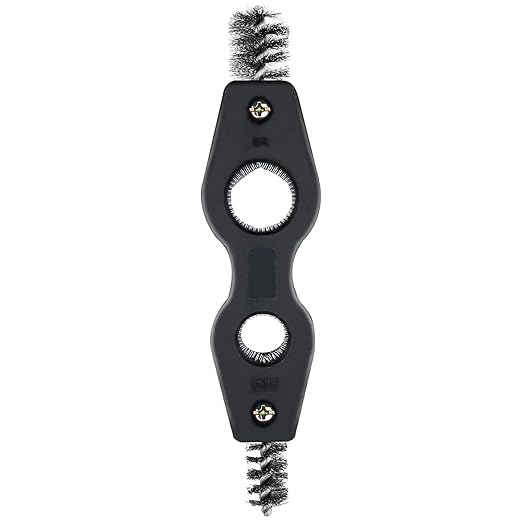 4 in 1 Copper Tubing Brush, 1/2 in and 3/4 in Copper Pipe Cleaner, Stainless Steel Coppers Tubing Wire Brush Cleaning Inside and Outside Thread, for Plumbing Installation, Soldering
