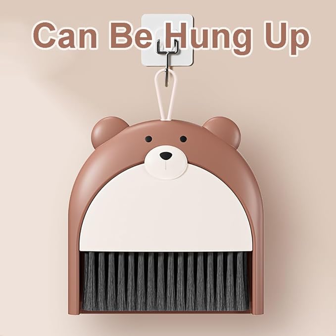 Mini Broom and Dustpan Set Cute Portable Hand Broom and Dustpan Small Dust Pan for Tabletop Debris Lightweight Dustpan for Small Space Cleaning