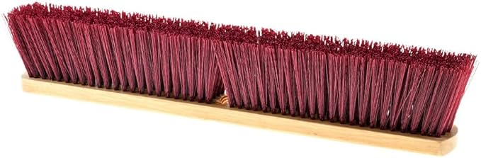 PRO SOURCE Heavy Duty Rough-Surface Push Broom Head with Threaded Block: 24" Wide