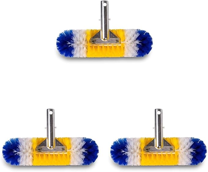Blue Torrent Brush (12 Inches, Yellow/White/Blue) (Pack of 3)