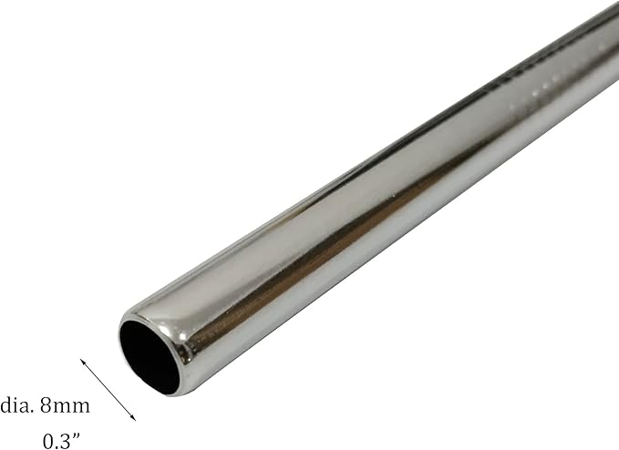 Stainless Steel Straws, 4pcs 12" Ultra Long 0.3" Wide Reusable Metal Drinking Straws with Cleaning Brush for 40oz 64oz Tall Tumblers