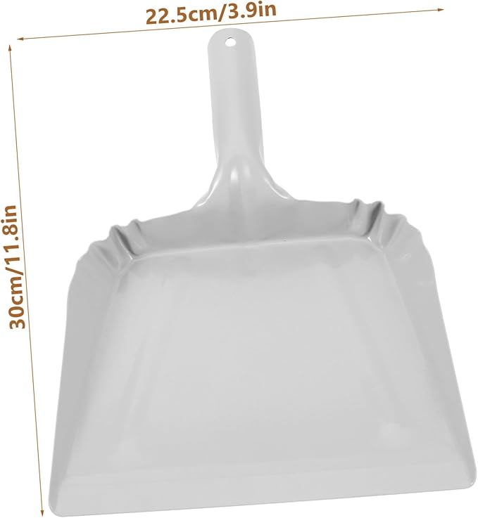 Unomor Metal Dustpan Handheld Small Pan Handle for Home Office Car Cleaning Tool