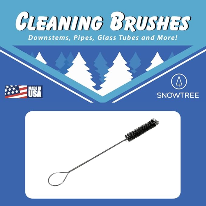 SnowTree - 5 Pack Fan Tip Nylon Bristle Cleaning Brush for Glass Pieces - Anti Scratch Fan Tip to Protect Glass Surfaces and Tubes