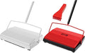 JEHONN Carpet Floor Sweeper Manual with Horsehair, Rotor Brush Heavy Duty for Pet Hair Clean