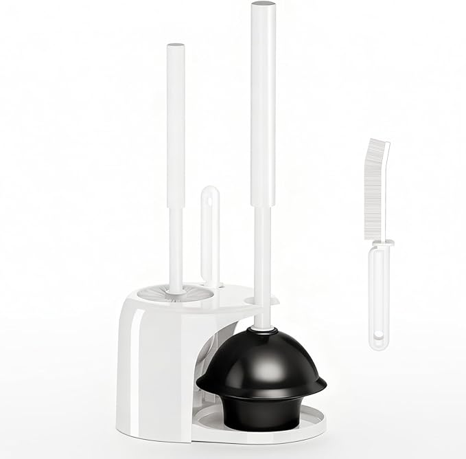 Toilet Brush and Plunger Set