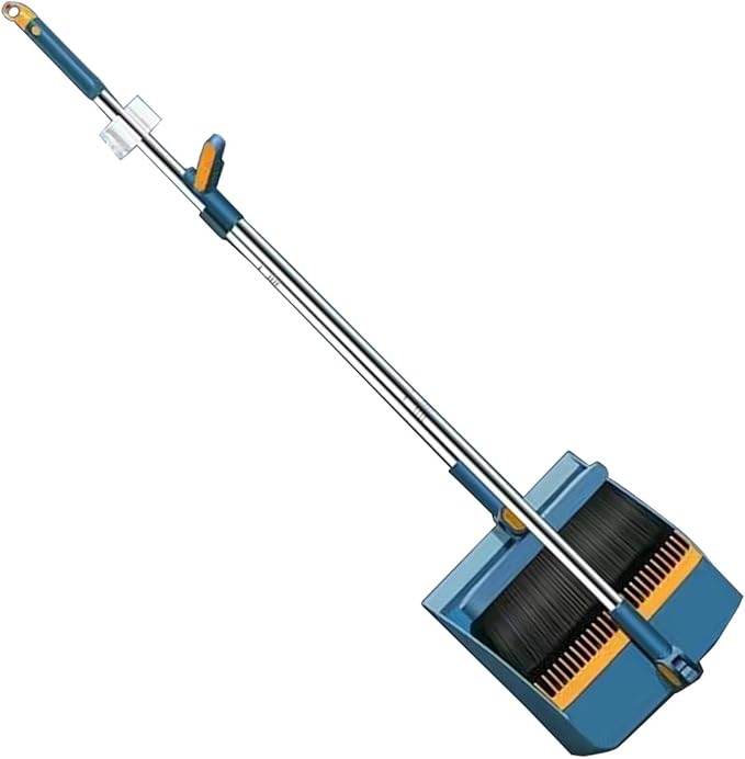 Space Saving Folding Broom and Dustpan Set with Adjustable Length for in Various Indoor Environment Hotel