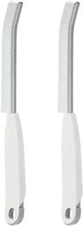 uxcell 2PCS Crevice Cleaning Brush, Hard Bristle Gap Brush for Tidying Narrow Space, Deep Cleaning Supplies for Kitchen Sink, Toilet, Bathroom, Bathtub, Home, Window, White