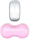 Mouse Wrist Rest Pad, 5.71" Ergonomic Cool Silicone Gel Wrist Support Pad for Effortless Typing & Pain Relief, Non-Slip Base Wrist Support Cushion for Gaming, Computers, Laptops, Office Use Pink
