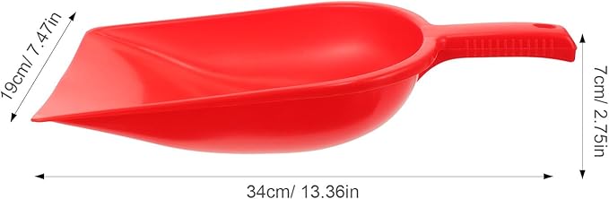 Handheld Dustpan and Trash Cleaning Dustpan for Desktop Use, Red Plastic Table Dust Pan with Convenient Design for Home and Office Cleaning