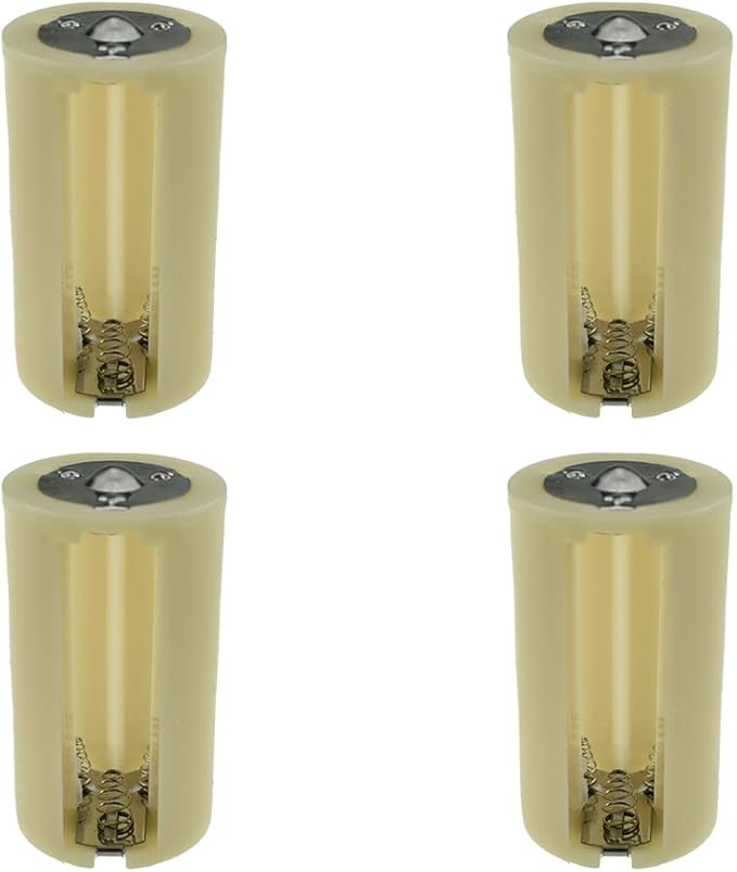 HAHIYO 3xAA Cylindrical Battery Holder Black Adapter Tube Case Not Corrode Solid Good Contact Bear Battery Leakage Smooth Load for Flashlight Torch Led RC 2.36inch Length 4PCS Plastic