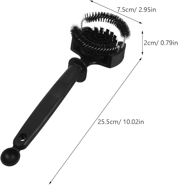 Coffee Machine Cleaning Brush with Detachable Nylon Bristles and Comfortable Handle for Espresso Group Head Maintenance and Machine Cleaning 10.03X2.95X0.78In
