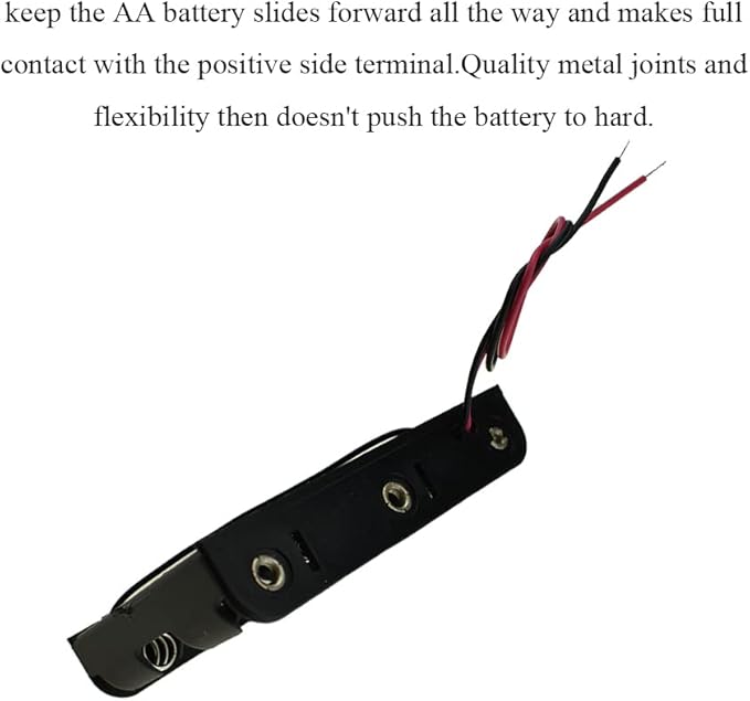 HAHIYO 7.5V 5AA Battery Holder Bundle Series with Wire Sturdy Clapm Flexible Springs Contact Build-in Harnesses Batteries Black Case Easy Install 3 Pieces for Wall Clocks Ham Radio Kids Toys