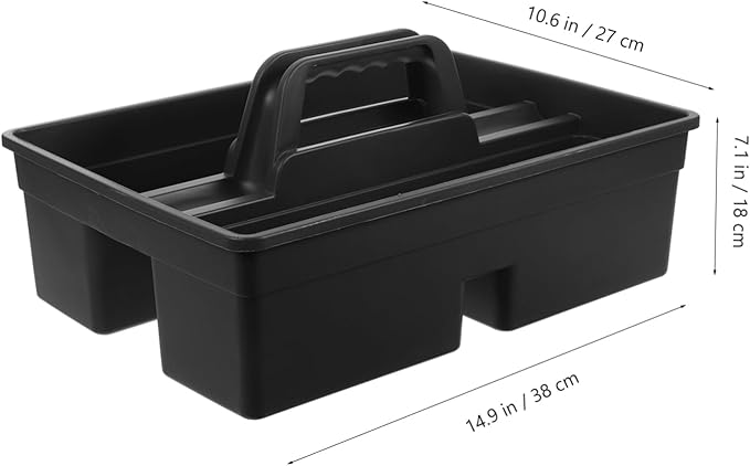 balacoo 1pc Compartment Plastic Cleaning Tool Carrier Compact Organizer for Cleaning Supplies for Home Bathroom and Kitchen Use Practical Storage for Efficient Tasks