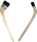 2Pcs Wooden Handle Bristle Radiator Paint Brush（Brush Width 1.5" and 2"）