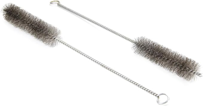 Utoolmart Bottle Cleaning Brush, Pipe Cleaning Brush, Spiral Power Tube Brush, Stainless Steel Wire Tube Brush Cleaning Tool, Tube Bottle Brush, 1 inch Diameter 12 inch Length, 2pcs
