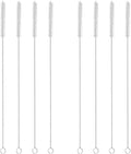 GFDesign Drinking Straw Cleaning Brushes Set 17" Extra Long 1/2" Extra Wide Pipe Tube Cleaner Nylon Bristles Stainless Steel Handle - 17" x 1/2" (12 mm) - Set of 8
