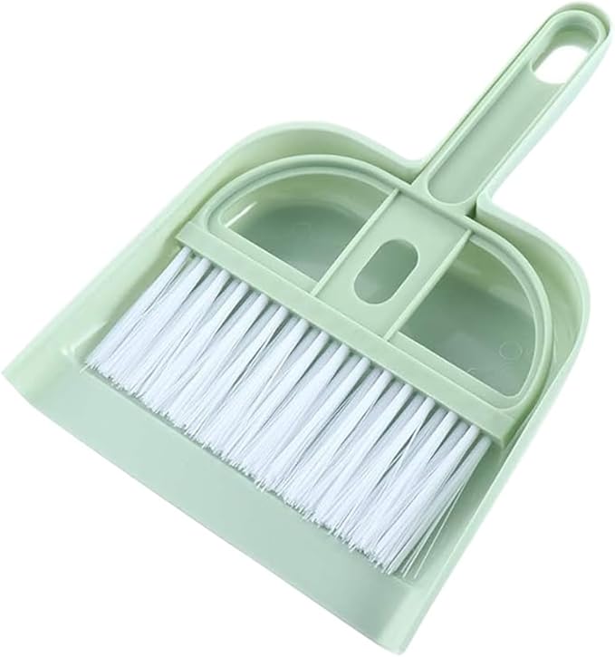 Mini Dustpan and Brush Set, Household Lightweight Portable Dust Pan with Handle,Compact Mini Handheld Hand Broom and Dustpan Set for Cleaning Sweeping Table Pet Kitchen Indoor Office Camping Home