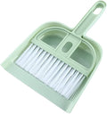 Broom and Dustpan Set, Lightweight Mini Household Small Dustpan and Brush Set with Handle,Portable Compact Handheld Dust Pan for Keyboards Kitchen Pet Table Office Sweeping Camping Indoor Outdoor