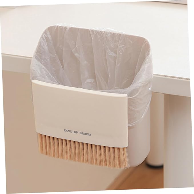 1 Set Mini Broom Dustpan Set Sweeper Mops Duster Desktop Small Portable Brooms Dust Pan Broom Bathroom Cleaning Gray Foldable Hand Tiny Indoor Little Desk Cleaner Brush Pp