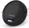 SereneLife Robot Automatic Vacuum Cleaner - Upgraded Lithium Battery 90 Min Run Time - Bot Self Detects Stairs Pet Hair Allergies Friendly Home Cleaning for Carpet Hardwood Floor - PUCRC26B, Black